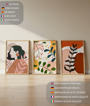 Ensemble d'art moderne abstrait pour décoration intérieure