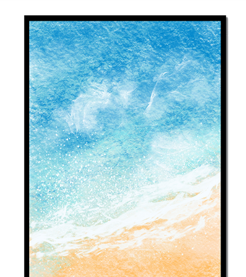 Abstract Ocean Waves with Blue and Sand Tones