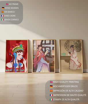 Art de femmes orientales au style traditionnel