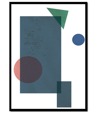 Abstract Geometric Composition with Overlapping Shapes - Mi tienda