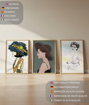 Correspondances de mode dans des impressions artistiques sans cadre
