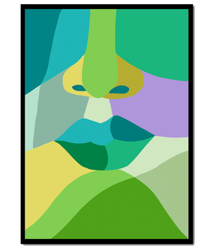 Formas geométricas abstractas y coloridas en diseño de arte moderno