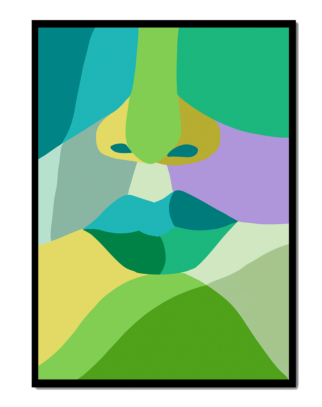 Formas geométricas abstractas y coloridas en diseño de arte moderno