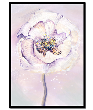 Elegant watercolor flower illustration with delicate pastel tones