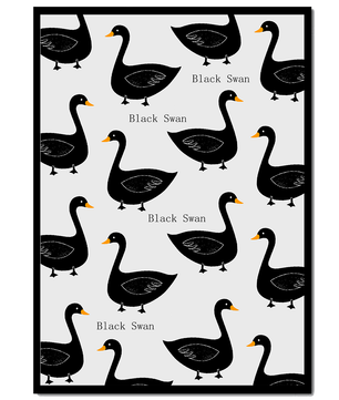 Seamless bird pattern with minimalist design and bold accents