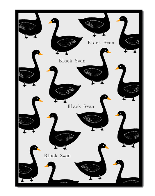 Seamless bird pattern with minimalist design and bold accents