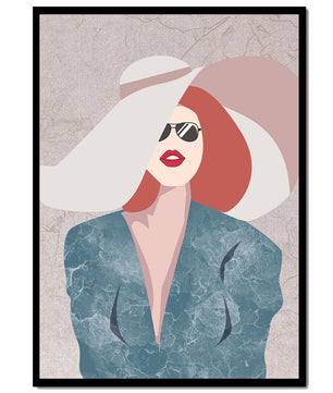 Elegant fashion woman wall art – modern minimalist portrait, stylish poster or canvas - Mi tienda