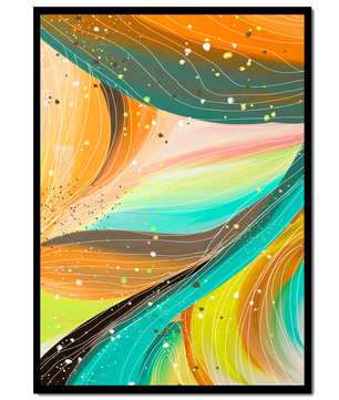 Abstract swirl of vibrant colors with dynamic lines