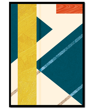 Abstract Geometric Composition with Bold Colors and Textures - Mi tienda