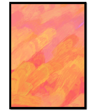 Arte de pinceladas abstractas en tonos cálidos