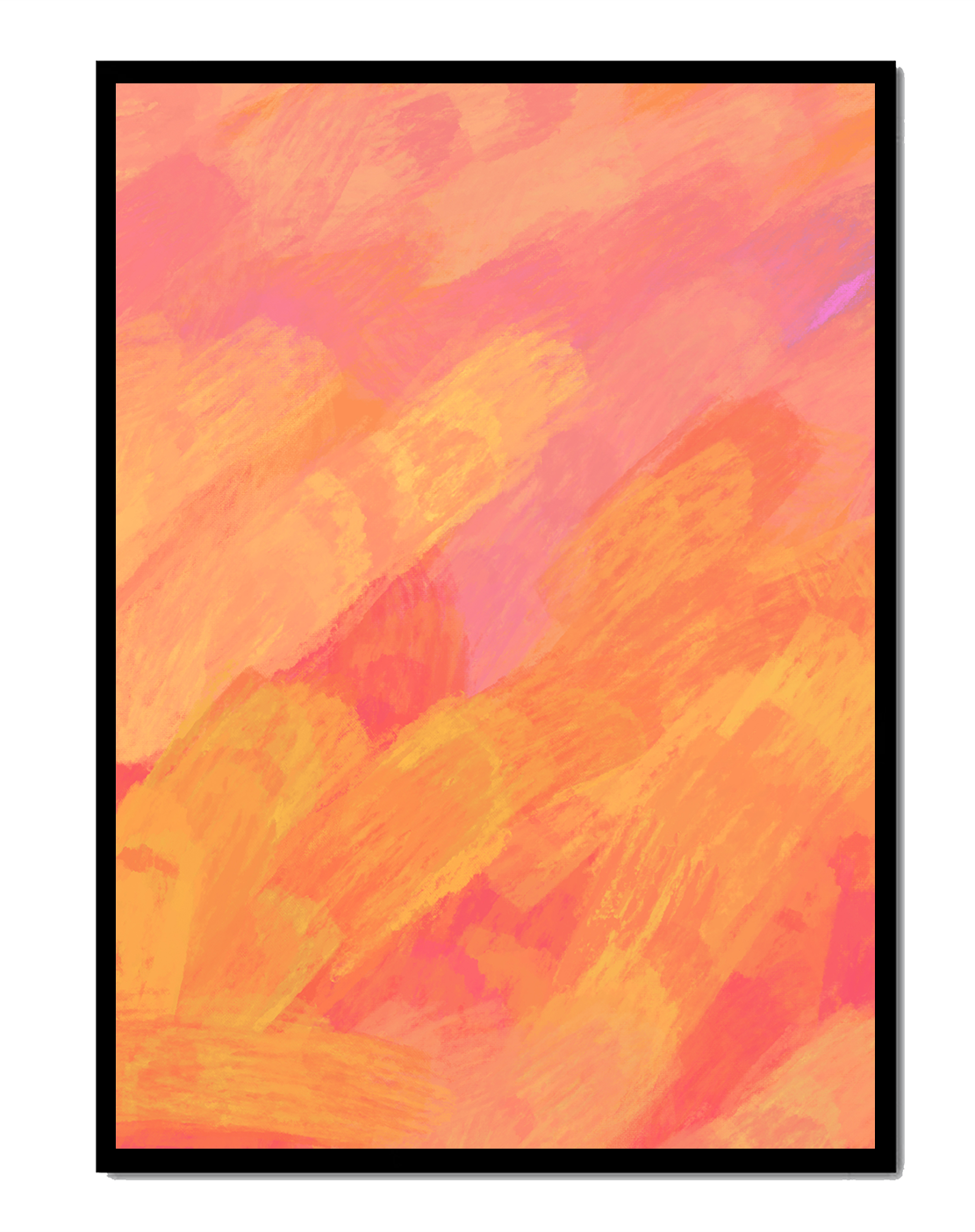 Abstract Warm Toned Brushstroke Art