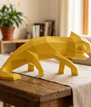 Chameleon Paper Sculpture - 34cm Large Lizard Decor - Low Poly Geometric Animal - 3D Papercraft Art - Modern Office Desk Decor - Reptile Gift - Mi tienda