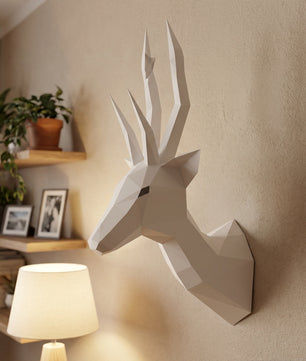 Astronauta pequeño en cohete 3D, figura de papel poligonal para manualidades, 42x32x11 – Manualidad DIY, escultura geométrica moderna para decoración de pared