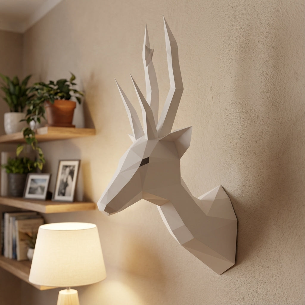 Astronauta pequeño en cohete 3D, figura de papel poligonal para manualidades, 42x32x11 – Manualidad DIY, escultura geométrica moderna para decoración de pared