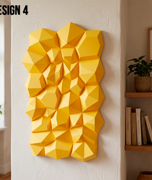 Modern 3D Papercraft Wall Panel - Geometric Low Poly Art Decor - Large DIY Sculpture for Living Room & Office (53cm) - Mi tienda