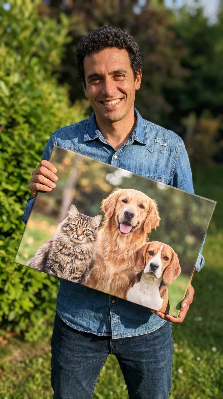 Cuadros personalizados de fotos de mascotas en lienzo