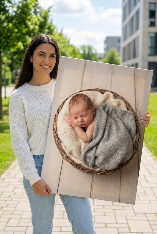 Cuadros personalizados de fotos de niños en lienzo –  premium