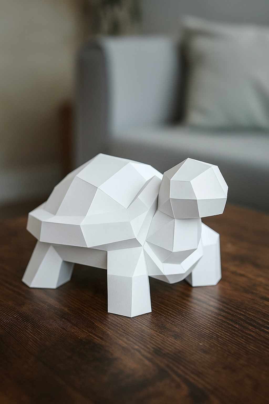 Figura constructor tortuga poligonal de papel, manualidad 3D para montar  21x20x30 — PaperCraft DIY, figura de cartón para decoración del hogar