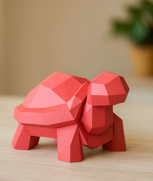 Figura constructor tortuga poligonal de papel, manualidad 3D para montar  21x20x30 — PaperCraft DIY, figura de cartón para decoración del hogar