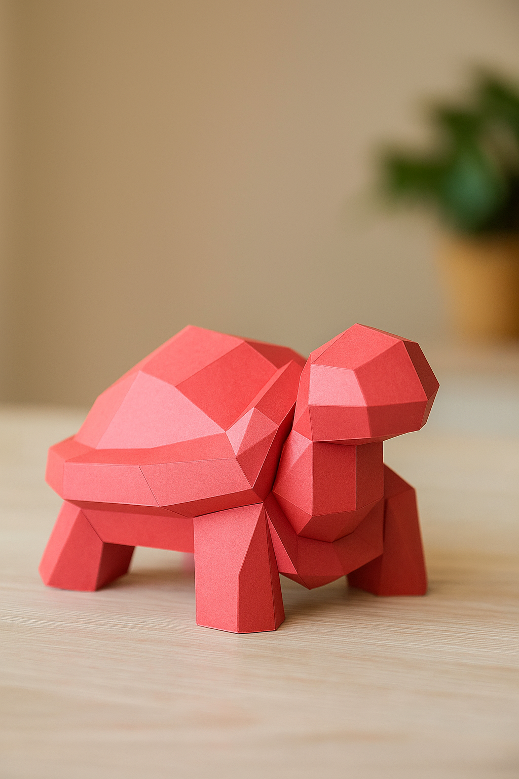 Figura constructor tortuga poligonal de papel, manualidad 3D para montar  21x20x30 — PaperCraft DIY, figura de cartón para decoración del hogar