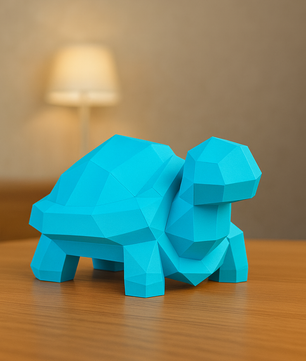 Figura constructor tortuga poligonal de papel, manualidad 3D para montar  21x20x30 — PaperCraft DIY, figura de cartón para decoración del hogar