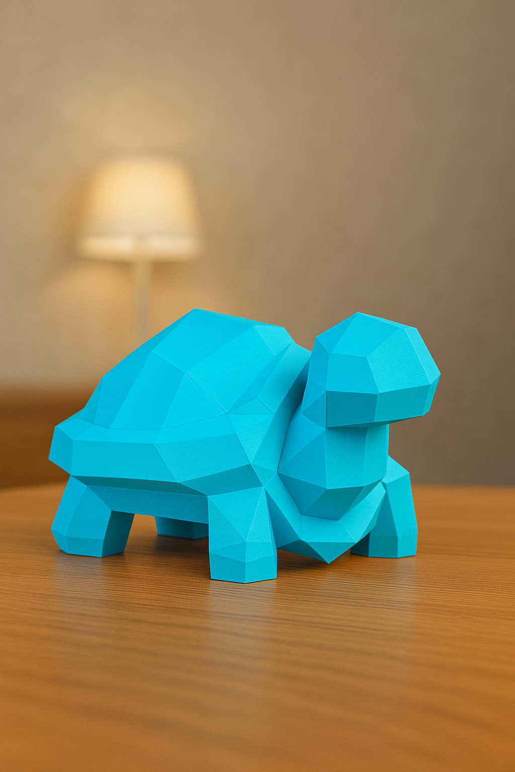 Figura constructor tortuga poligonal de papel, manualidad 3D para montar  21x20x30 — PaperCraft DIY, figura de cartón para decoración del hogar