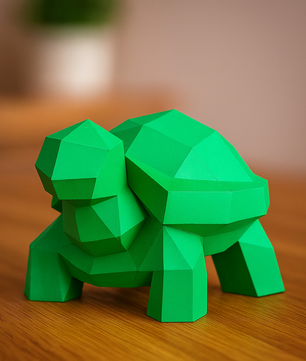 Figura constructor tortuga poligonal de papel, manualidad 3D para montar  21x20x30 — PaperCraft DIY, figura de cartón para decoración del hogar