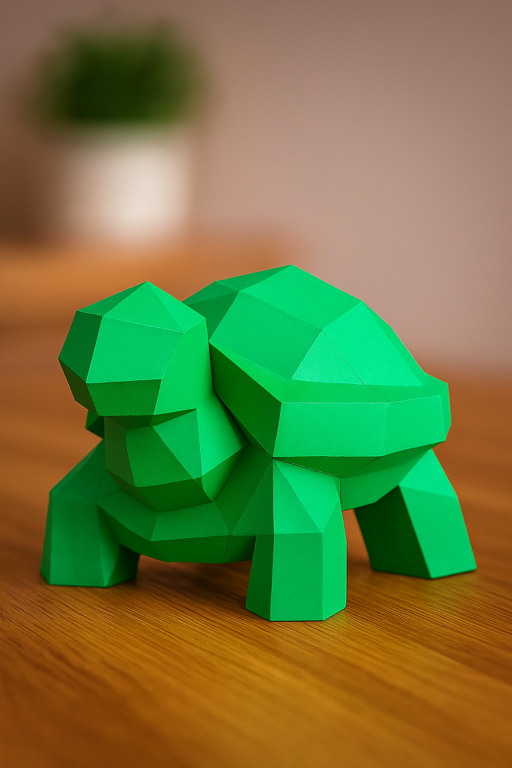 Figura constructor tortuga poligonal de papel, manualidad 3D para montar  21x20x30 — PaperCraft DIY, figura de cartón para decoración del hogar