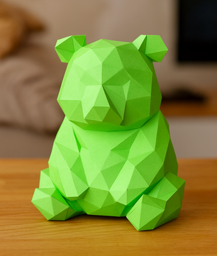 Figura constructor oso poligonal de papel, manualidad 3D para montar  26x21x21 — PaperCraft DIY PaperCraft DIY, hecha de cartulina de 180-200 g/m²