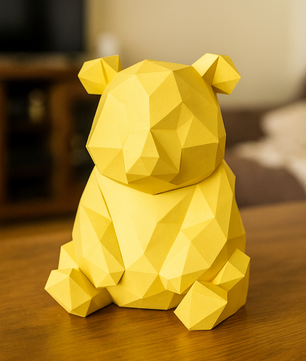 Figura constructor oso poligonal de papel, manualidad 3D para montar  26x21x21 — PaperCraft DIY PaperCraft DIY, hecha de cartulina de 180-200 g/m²