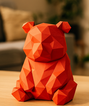 Figura constructor oso poligonal de papel, manualidad 3D para montar  26x21x21 — PaperCraft DIY PaperCraft DIY, hecha de cartulina de 180-200 g/m²