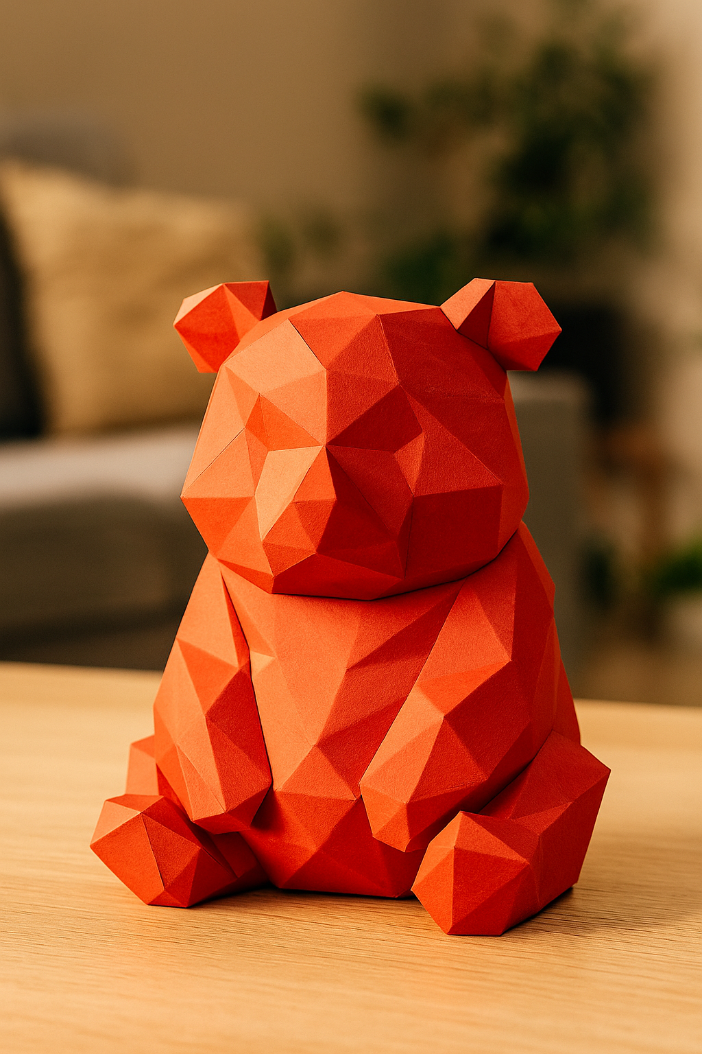 Figura constructor oso poligonal de papel, manualidad 3D para montar  26x21x21 — PaperCraft DIY PaperCraft DIY, hecha de cartulina de 180-200 g/m²