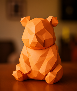 Figura constructor oso poligonal de papel, manualidad 3D para montar  26x21x21 — PaperCraft DIY PaperCraft DIY, hecha de cartulina de 180-200 g/m²