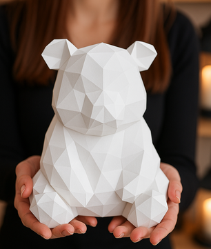 Figura constructor oso poligonal de papel, manualidad 3D para montar  26x21x21 — PaperCraft DIY PaperCraft DIY, hecha de cartulina de 180-200 g/m²