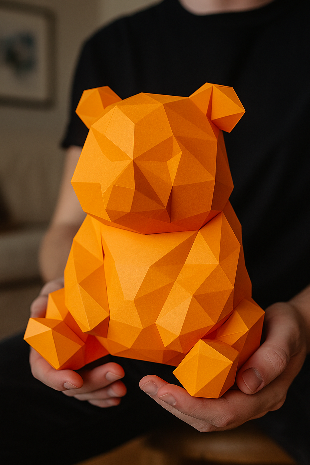 Figura constructor oso poligonal de papel, manualidad 3D para montar  26x21x21 — PaperCraft DIY PaperCraft DIY, hecha de cartulina de 180-200 g/m²