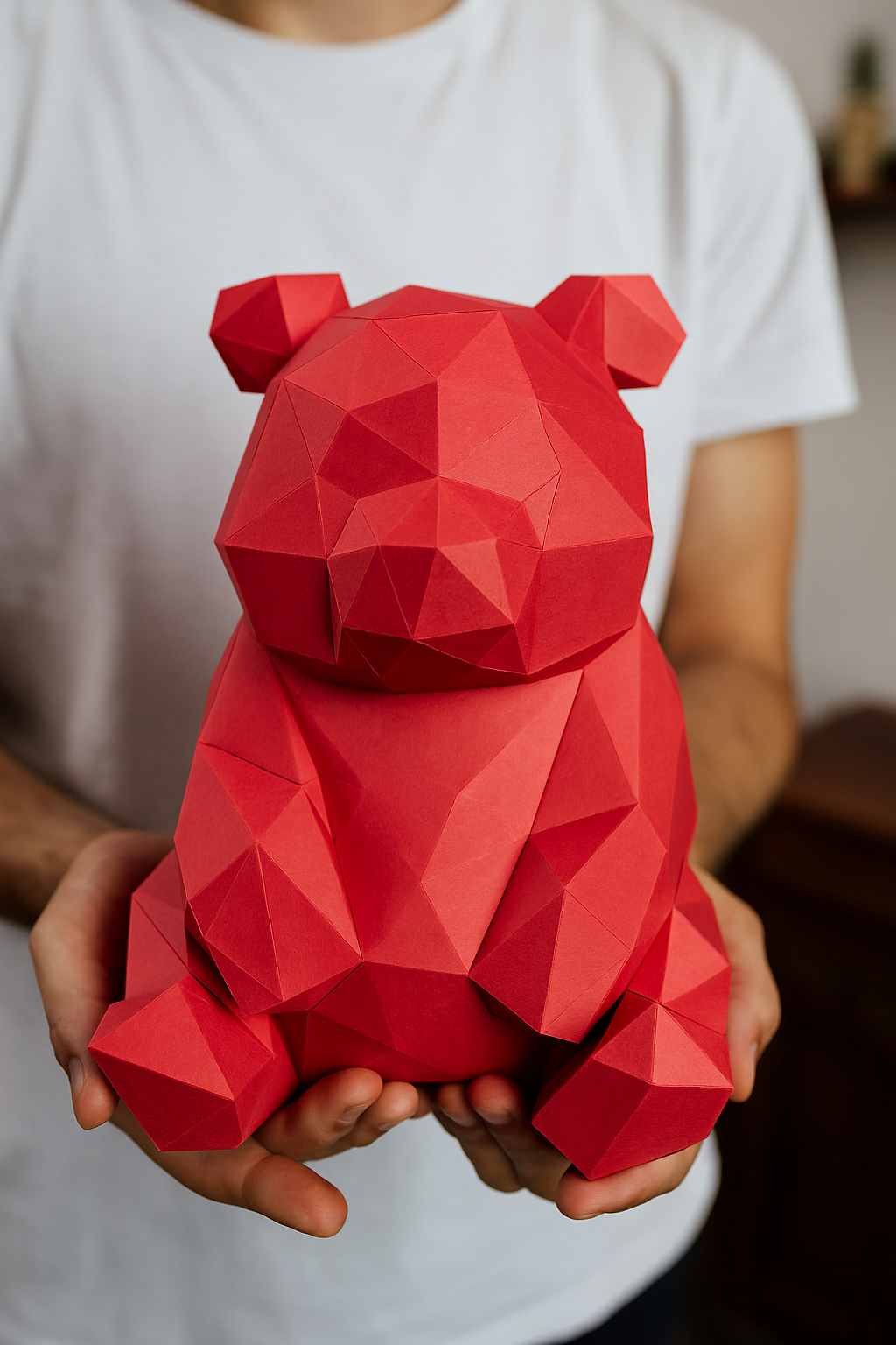 Figura constructor oso poligonal de papel, manualidad 3D para montar  26x21x21 — PaperCraft DIY PaperCraft DIY, hecha de cartulina de 180-200 g/m²