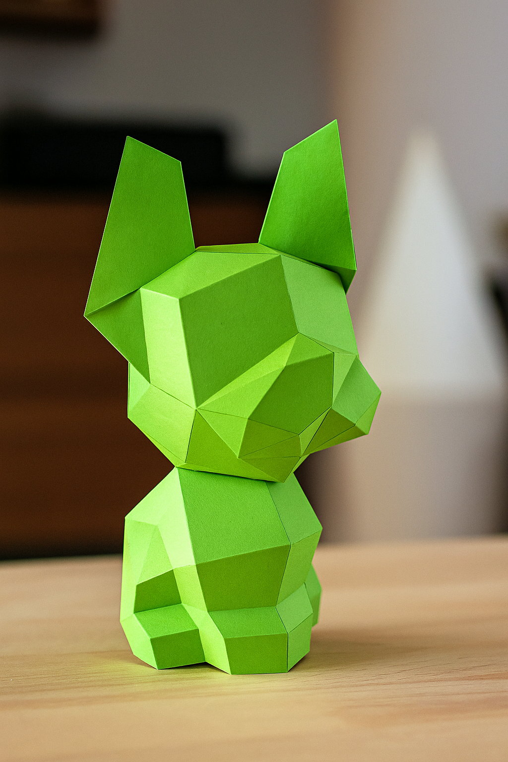 Figura constructor perro poligonal de papel, manualidad 3D para montar 30x18x19— PaperCraft DIY