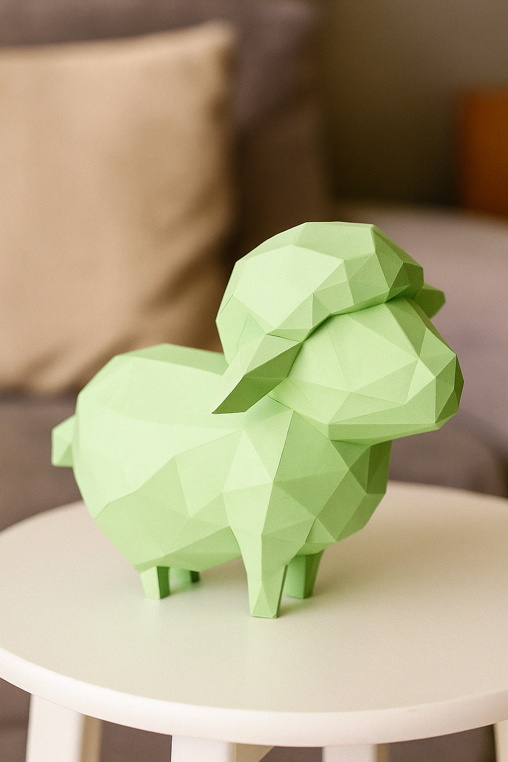 figura 3D de oveja poligonal de papel para montar, manualidad creativa  18x25x29 - Kit PaperCraft DIY