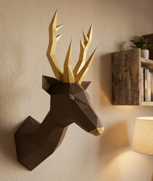 Astronauta pequeño en cohete 3D, figura de papel poligonal para manualidades, 42x32x11 – Manualidad DIY, escultura geométrica moderna para decoración de pared