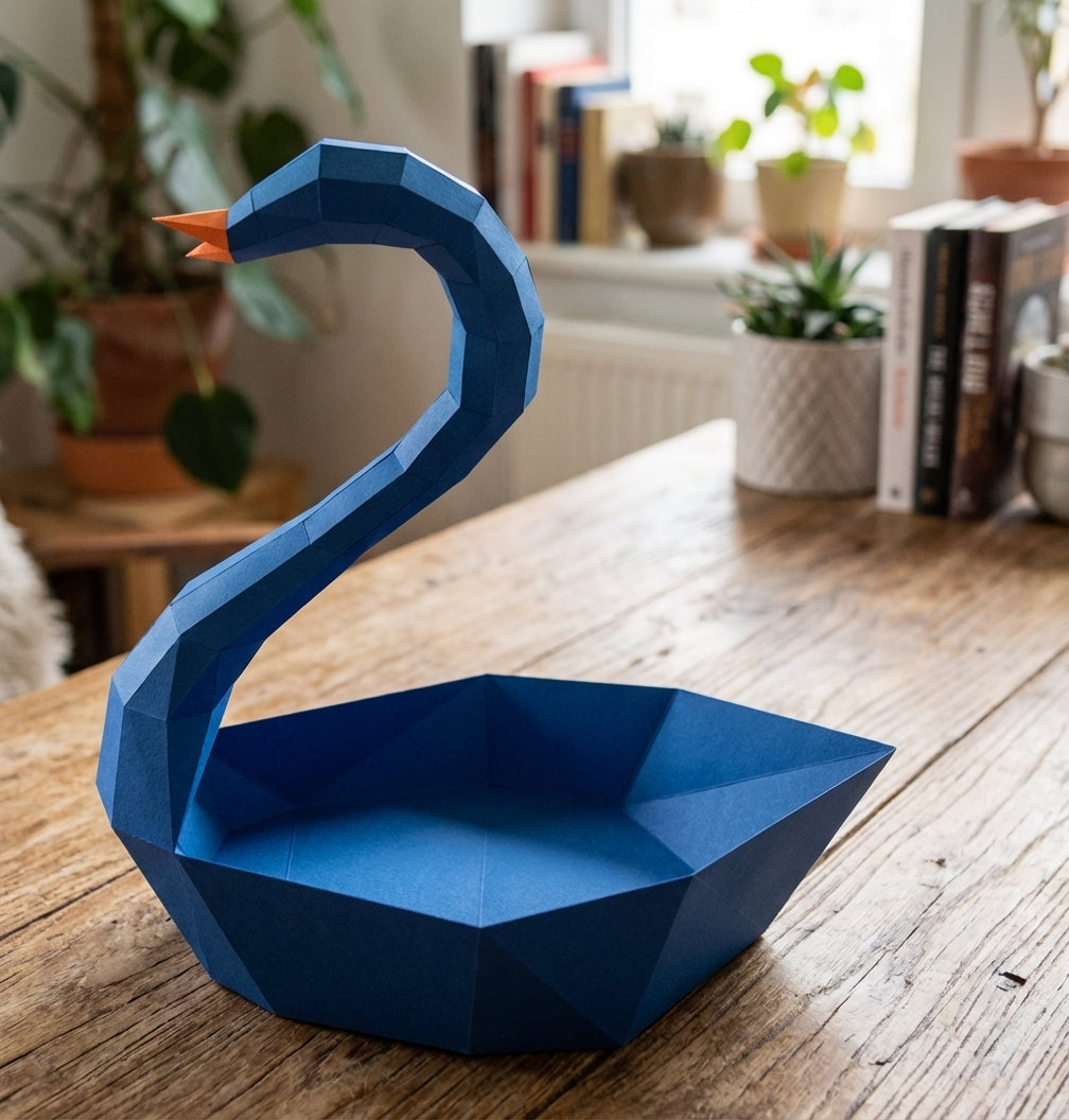 Ciervo pequeño 3D, figura de papel poligonal para ensamblar 42x32x11 – Manualidad DIY, ciervo de cartón escultórico para decoración de pared moderna