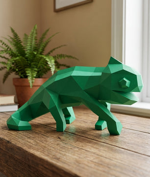 Chameleon Paper Sculpture - 34cm Large Lizard Decor - Low Poly Geometric Animal - 3D Papercraft Art - Modern Office Desk Decor - Reptile Gift - Mi tienda