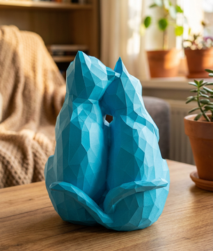 Figura constructor gatos poligonales de papel, manualidad 3D para montar 35x29x26 — PaperCraft DIY, figura de cartón para decoración del hogar