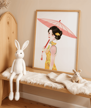 Japanese Geisha Wall Art | Oriental Minimalist Poster | Traditional Asian Decor Print - Mi tienda