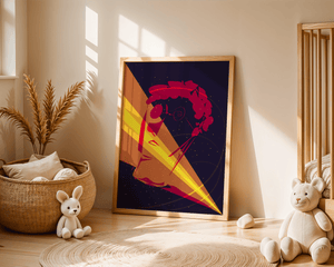 Modern abstract line art poster – minimalist geometric wall decor with vibrant colors - Mi tienda