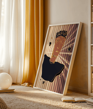 Abstract portrait with golden highlights and surreal background - Mi tienda