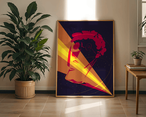 Modern abstract line art poster – minimalist geometric wall decor with vibrant colors - Mi tienda