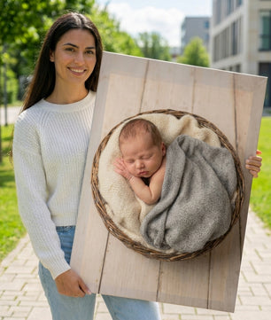 Cuadros personalizados de fotos de niños en lienzo –  premium