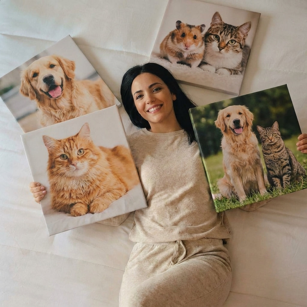 Cuadros personalizados de fotos de mascotas en lienzo
