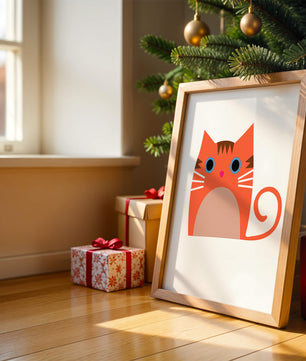 Cute Cat Illustration with Bright Colors and Whimsical Design - Mi tienda