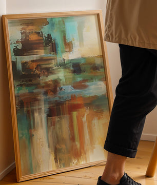 Abstract Colorful Brush Strokes Painting